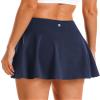 Stelle Women Tennis Golf Skirts High Waisted with Inner Shorts for Athletic Workout Sports Skorts Running Pickleball (NV,XL) Navy view 2