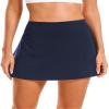 Stelle Women Tennis Golf Skirts High Waisted with Inner Shorts for Athletic Workout Sports Skorts Running Pickleball (NV,XL) Navy view 4