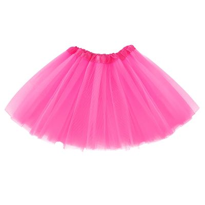 Molain Layered Tutu Skirt Dresses Dress Fancy Costume Tie Dye Shorts Women Princess Ballet Dance (Dark Pink)