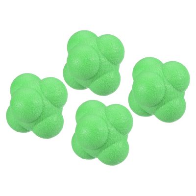 PATIKIL Bounce Reaction Balls, 4 Pack Coordination Ball Agility & Speed Reflex Training Game Sports Ball TPR High Difficulty for Baseball Soccer Softball Basketball, Green