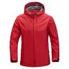 Maiyifu-GJ Men's Lightweight Windproof Windbreaker Outdoor Waterproof Rain Shell Coat Breathable Zip Up Hoodie Jacket (Red,3X-Large) view 1