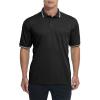 Thapower Men's Polo Referee Shirt Softball & Baseball Official Ref Shirt Umpire Jersey Costume Short Sleeve, Chest Pocket view 1