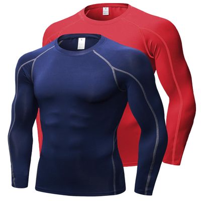 Men's Compression Shirts Long Sleeve, Base-Layer Quick Dry Workout T Shirts Sports Running Tops for Gym