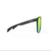 Bajo Calda Polarized Sunglasses  Black Matte  Green Mirror Glass  Narrow Temples, Pin Hinges view 3
