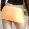 Oyolan Women's Shiny Oil Ultra See Through Low Waist Micro Mini Skirts Bodycon Pencil Skirt Lingerie Champagne One Size view 3