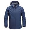 Maiyifu-GJ Men's Lightweight Windproof Windbreaker Outdoor Waterproof Rain Shell Coat Breathable Zip Up Hoodie Jacket (Dark Blue,5X-Large) view 1