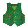 YONGHS Kids Unisex Santa Elf Outfit Christmas Printed Vest and Hat Suit for Xmas Dress-Up Party Green 3-4 Years view 3