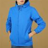 Maiyifu-GJ Men's Lightweight Windproof Windbreaker Outdoor Waterproof Rain Shell Coat Breathable Zip Up Hoodie Jacket (Blue,3X-Large) view 4