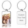 Custom Keychain with Picture, Personalized Customized Text Photo Keychains Gifts for Family Boyfriend view 1