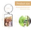 Custom Keychain with Picture, Personalized Customized Text Photo Keychains Gifts for Family Boyfriend view 3