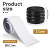 Deekin 2 Pcs 59 x 4 Inch Keel Guard for Fiberglass Boat, Aluminum Boats and Inflatable Boats Prevent Damage Self Installation Kayak Accessories for Fiberless Inflatable, White, Black view 2