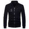 Maiyifu-GJ Men Cotton Lightweight Jacket Full Zip Outdoor Military Jackets Windbreaker Hiking Hunting Coat with Multi Pockets (Black,Small) view 1