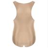 Zaldita Men's Oil Shiny Bodysuit Tank Vest Tops One Piece Shapewear High Elastic Tights Slim Leotard Coffee Medium view 4