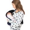 Maternity Hoodie Sweatshirts Long Sleeves Shirt Casual V Neck Pregnancy Tunic Top angaroo Pocket (White, S) view 2