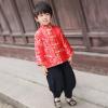 Noubeau Boy Tang Suit Dragon Long Sleeve Shirt Chinese New Year outfit Chinese Traditional Clothes for Kids Winter Jackets Coat(Red,5-6 Years) view 3