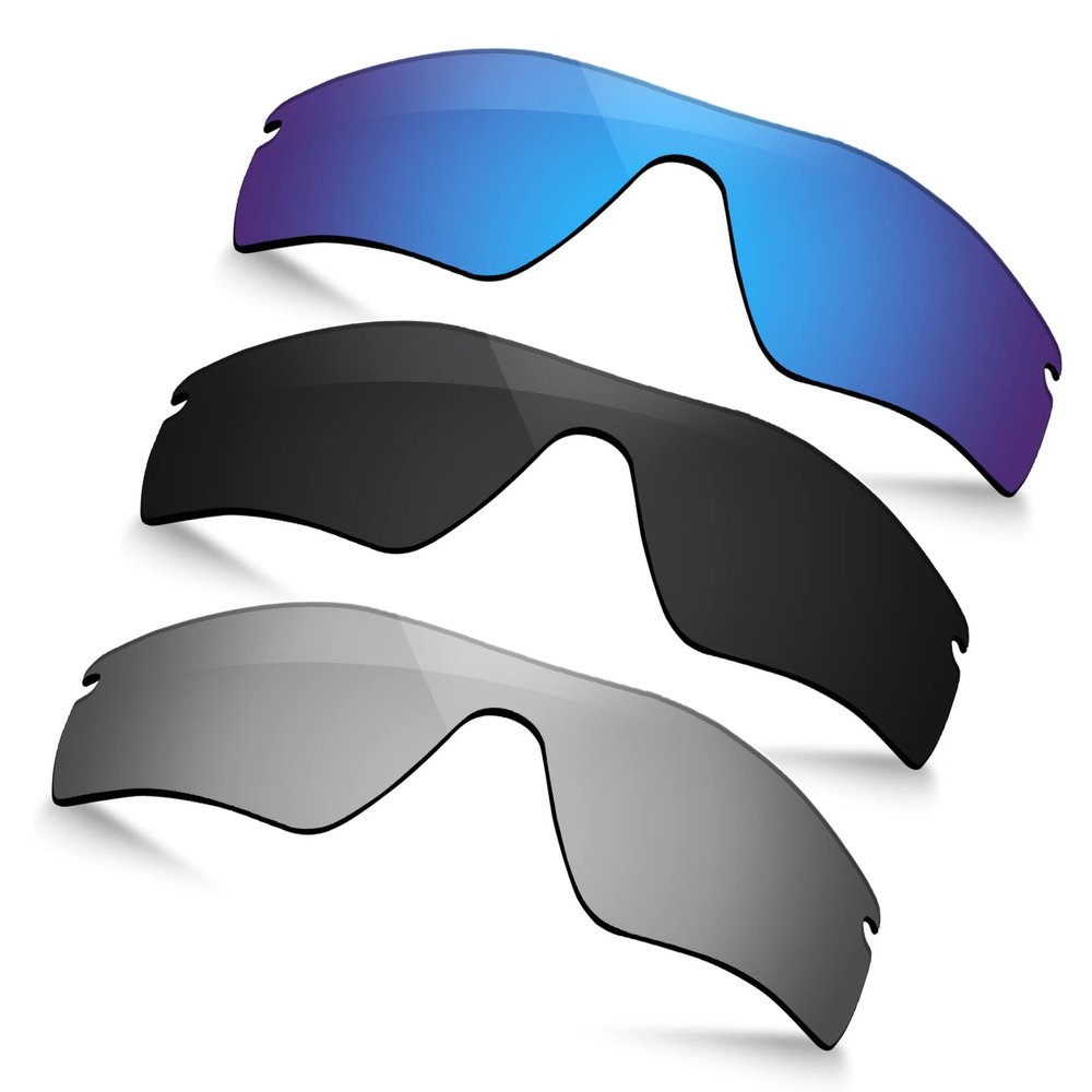 TRUSHELL Polarized Replacement Lenses for Oakley Radarlock XL OO9196 OO9170 Sunglasses -Ocean Blue+Black+Silver
