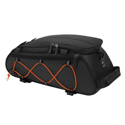 MOSISO Bike Rack Bag with 2 Removable Panniers, Waterproof Bike Trunk Cooler Storage Handbag Insulated Bicycle Rear Seat Pouch, Bicycle Storage Saddle Shoulder Bag Cycling Luggage Pouch, Black