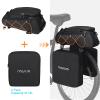MOSISO Bike Rack Bag with 2 Removable Panniers, Waterproof Bike Trunk Cooler Storage Handbag Insulated Bicycle Rear Seat Pouch, Bicycle Storage Saddle Shoulder Bag Cycling Luggage Pouch, Black view 2