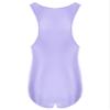 LiiYii Men's High Elastic Fitness Shiny Oil Glossy Silky Bodysuit Slim Sleeveless Jumpsuits Romper Purple X-Large view 4