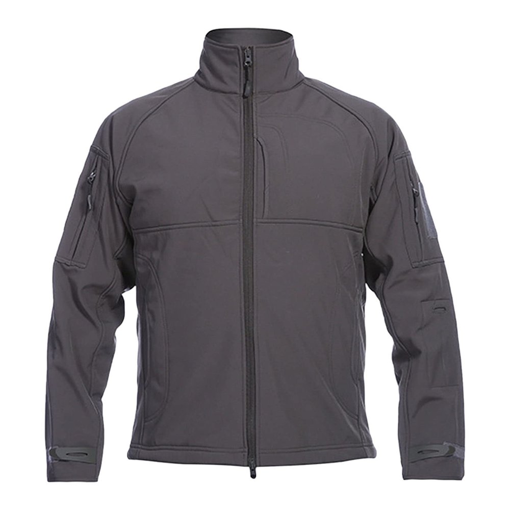 Maiyifu-GJ Men's Full-Zip Softshell Tactical Jacket Fleece-Lined Jackets Windbreaker Hiking Winter Outdoor Windproof Jacket (Grey,3X-Large)