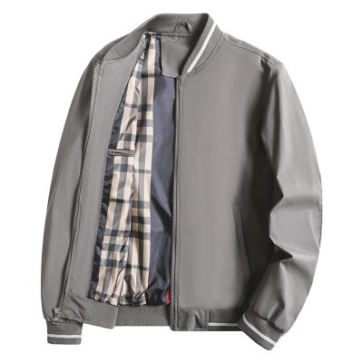 Maiyifu-GJ Men's Lightweight Flight Jacket Spring Fall Softshell Bomber Coat Outwear Full-Zip Military Windbreaker Sportswear (Dark Grey,Large)
