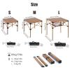 iClimb Lightweight Stable Alu. Folding Square Table Roll Up Top with Carry Bag for Camping Picnic Backyards BBQ Camp Kitchen (Black, S) view 3