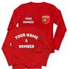 lepni.me Mens Personalised Long Sleeve Soccer Jersey Portugal T-Shirt Portuguese Flag European Football Championship 2024 (L Red Multi Color) view 1