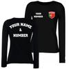 lepni.me Womens Personalised Long Sleeve Soccer Jersey Portugal T-Shirt Portuguese Flag European Football Championship 2024 (S Black Multi Color) view 1