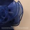 Dicry Baby Girls Double Lace Turn Cuff Socks with Big Ruffle for Toddlers and Kids (3 Pairs Blue, 1-3 Years) view 4