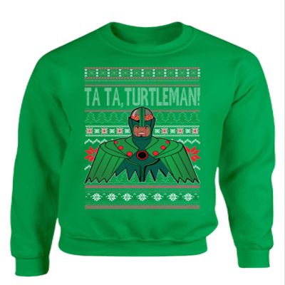 ALLNTRENDS Turtleman Its Turbo Time Ugly Christmas Sweater Xmas Party Adult Sweatshirt (4XL, Irish Green)