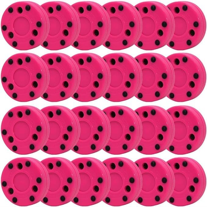 Green Biscuit Roller Puck Pink 24 Pack