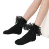 Dicry Baby Girls Double Lace Turn Cuff Socks with Big Ruffle for Big Kids (6 Pairs Colorful, 6-8 Years) view 2