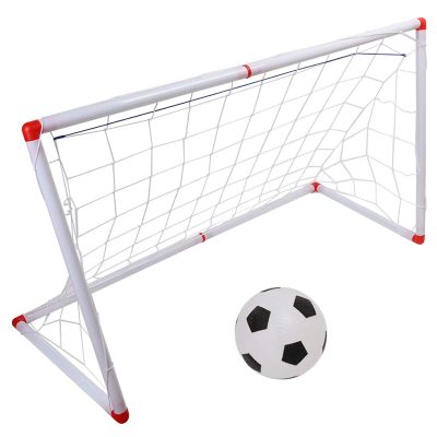 Goal Post for Garden, Backyard Soccer Goals Portable Outdoor Soccer Goal with Net Steel Post Metal Soccer Net with Ground Stakes Folding Backyard Soccer Goal Mini Goals