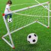Goal Post for Garden, Backyard Soccer Goals Portable Outdoor Soccer Goal with Net Steel Post Metal Soccer Net with Ground Stakes Folding Backyard Soccer Goal Mini Goals view 3