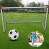 Goal Post for Garden, Backyard Soccer Goals Portable Outdoor Soccer Goal with Net Steel Post Metal Soccer Net with Ground Stakes Folding Backyard Soccer Goal Mini Goals view 4