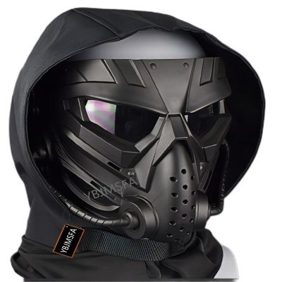 Airsoft Skull Mask Balaclava MaskCombination Suit, Cyberpunk Tactical Mask Outdoor Riding Halloween Mask, for Cosplay CS Game