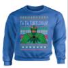 ALLNTRENDS Turtleman Its Turbo Time Ugly Christmas Sweater Xmas Party Adult Sweatshirt (2XL, Royal Blue) view 1
