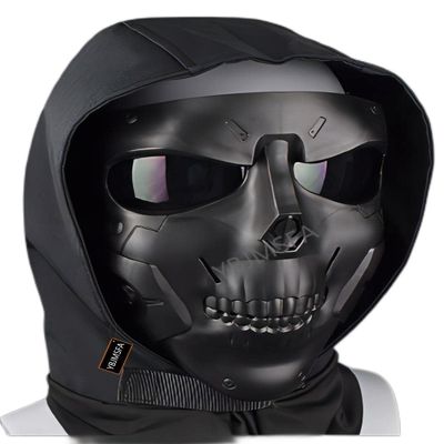 Airsoft Skull Mask Balaclava MaskCombination Suit, Cyberpunk Tactical Mask Outdoor Riding Halloween Mask, for Cosplay CS Game