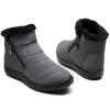 HuangTaiJi Qing Women Winter Warm Zipper Snow Ankle Booties Fur Lined Outdoor Casual Boots Shoes Grey Zipper US 5.5 view 2
