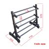 BELUND 3Tier Dumbbell Rack Stand, Dumbbell Bench Kettlebell Rack Stand for Home Exercise, Weight Rack Storage Rack for Dumbbells view 2