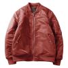 Maiyifu-GJ Men's Lightweight Flight Jacket Spring Casual Softshell Bomber Coat Outwear Vintage Full-Zip Military Windbreaker (Red,Small) view 1