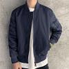 Maiyifu-GJ Men's Lightweight Flight Jacket Spring Casual Softshell Bomber Coat Outwear Vintage Full-Zip Military Windbreaker (Dark Blue,3X-Large) view 2
