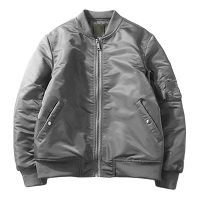 Maiyifu-GJ Men's Lightweight Flight Jacket Spring Casual Softshell Bomber Coat Outwear Vintage Full-Zip Military Windbreaker (Grey,4X-Large)