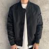 Maiyifu-GJ Men's Lightweight Flight Jacket Spring Casual Softshell Bomber Coat Outwear Vintage Full-Zip Military Windbreaker (Black,4X-Large) view 2