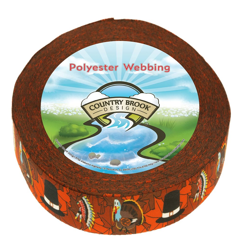 Country Brook Design - Thanksgiving Tradition Photo Quality Polyester (1 Inch, 50 Yards)