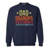 shop4ever Dad Grandpa Great Grandpa I Just Keep Getting Better Crewneck Sweatshirts X-Large Navy view 1