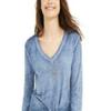 Juniors' Textured Tie-Waist Top Blue Size XS view 2