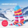 Kids Winter Warm Skiing Sock Boys Girls Long Striped Thermal Sock for Roller Skating Snowboarding Chlid Snow Sport Socks (F, M) view 3