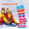 Kids Winter Warm Skiing Sock Boys Girls Long Striped Thermal Sock for Roller Skating Snowboarding Chlid Snow Sport Socks (F, M) view 4