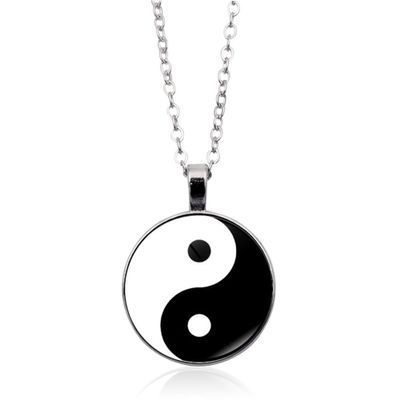 Yin Yang Pendant Necklace Chinese Philosophy Taoist Symbol Talisman Taichi Yoga Stainless Steel Charm Pendant Necklace Necklace for Women Men Girlfriend Boyfriend Valentines Birthday Thanksgiving